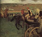 amateurish caballero on horse-race ground Edgar Degas